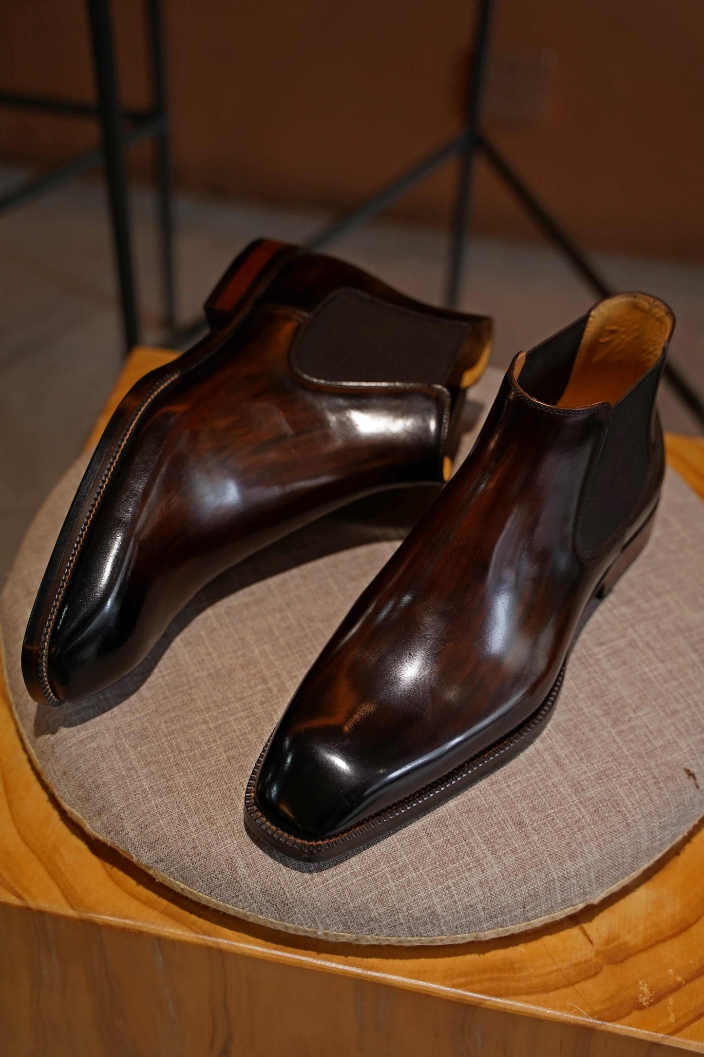 Brown Leather Chelsea Boots