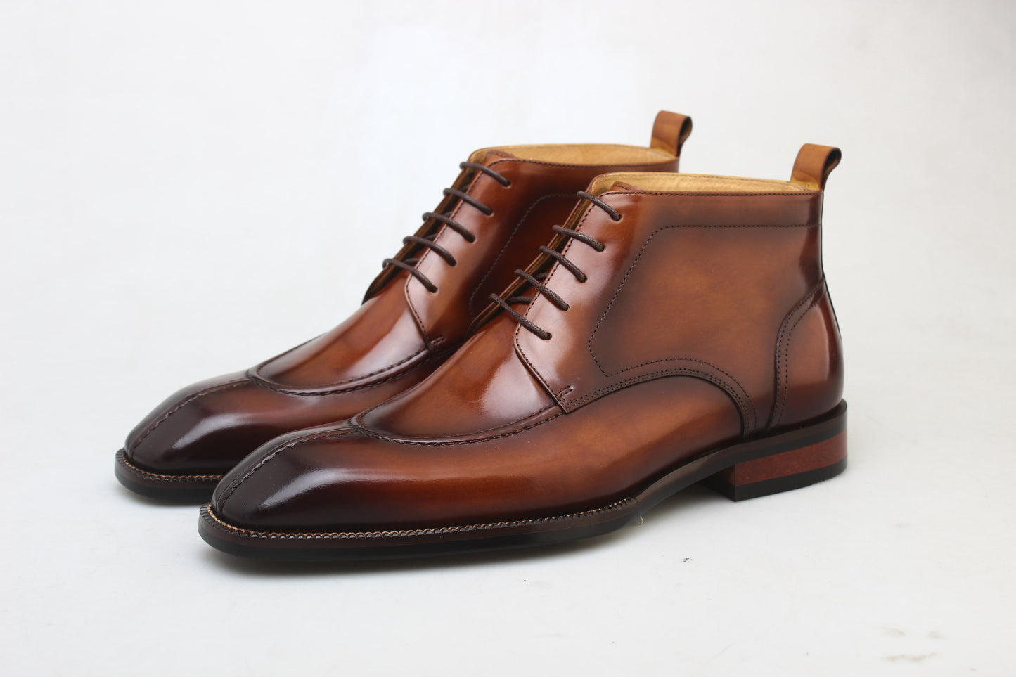 Classic Derby Boots with Lace-Up Closure