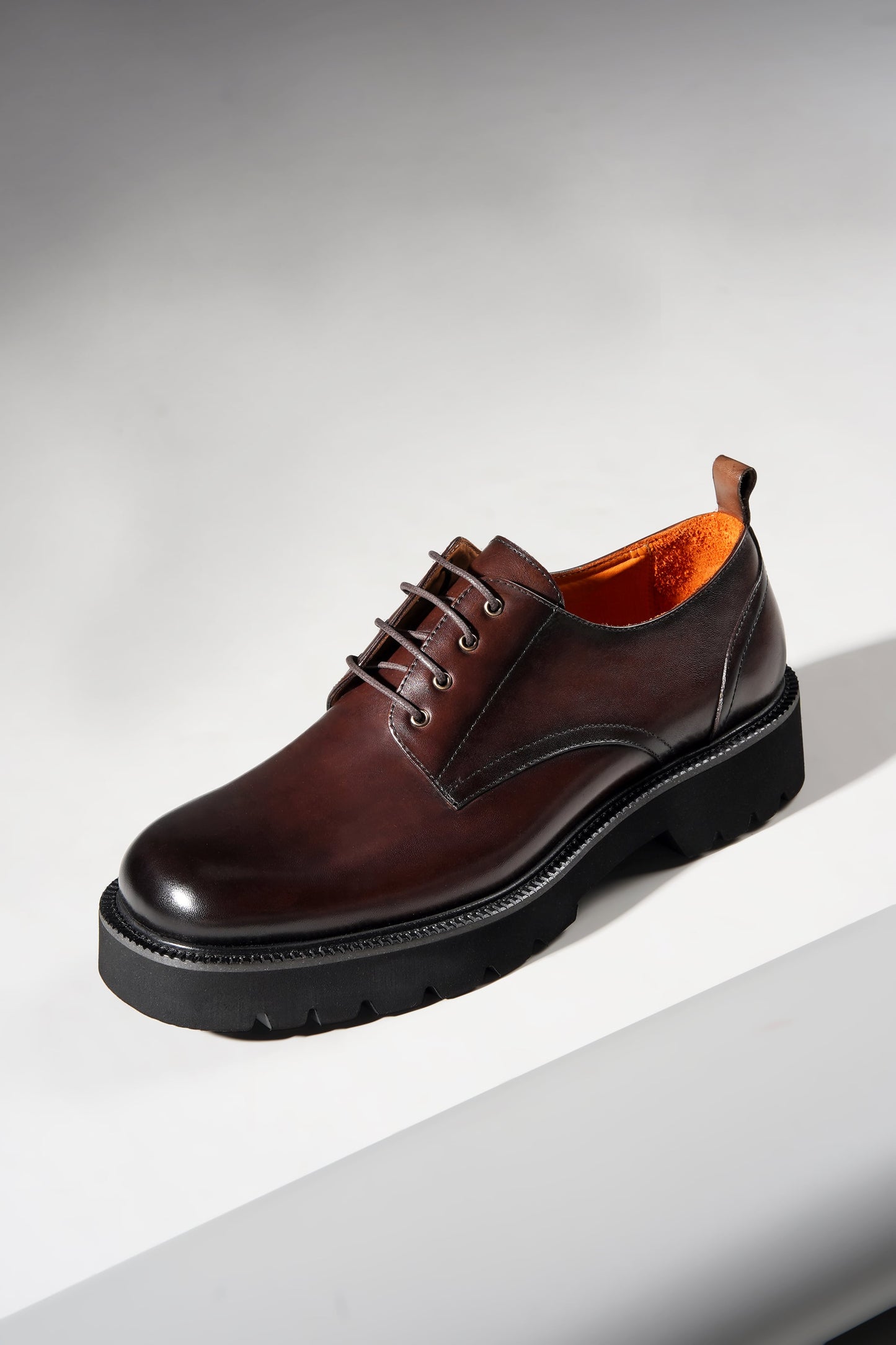 Brown Leather Modern Derby Shoes for the Urban Explorer