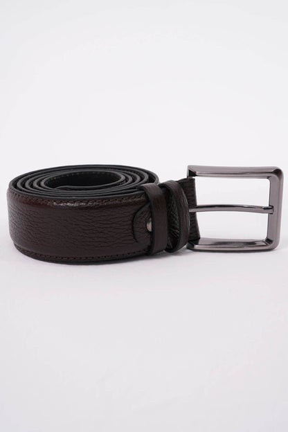 Dark Brown Leather Belt