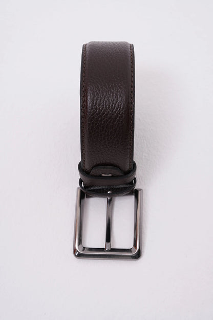 Dark Brown Leather Belt