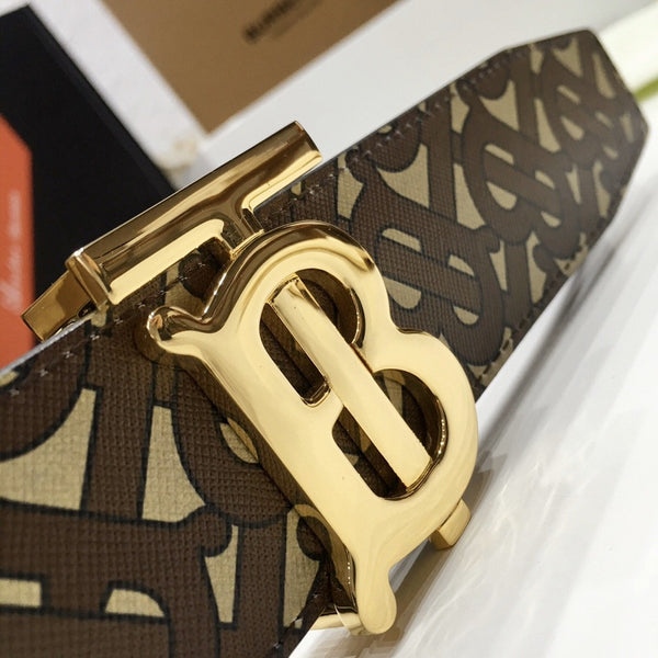 Burberry TBロゴ ベルト ベージュ/ブラウン Burberry Brown Bridle Monogram Coated Canvas TB Buckle Belt