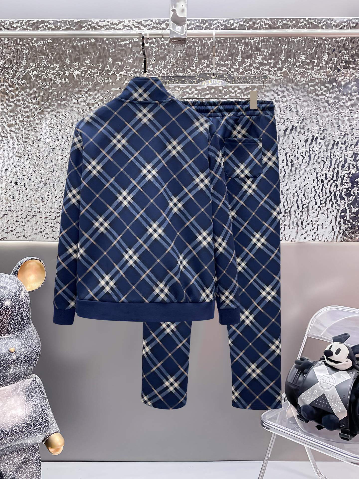 Burberry Check Technical Jersey Tracksuit Navy – Hollo Shoe