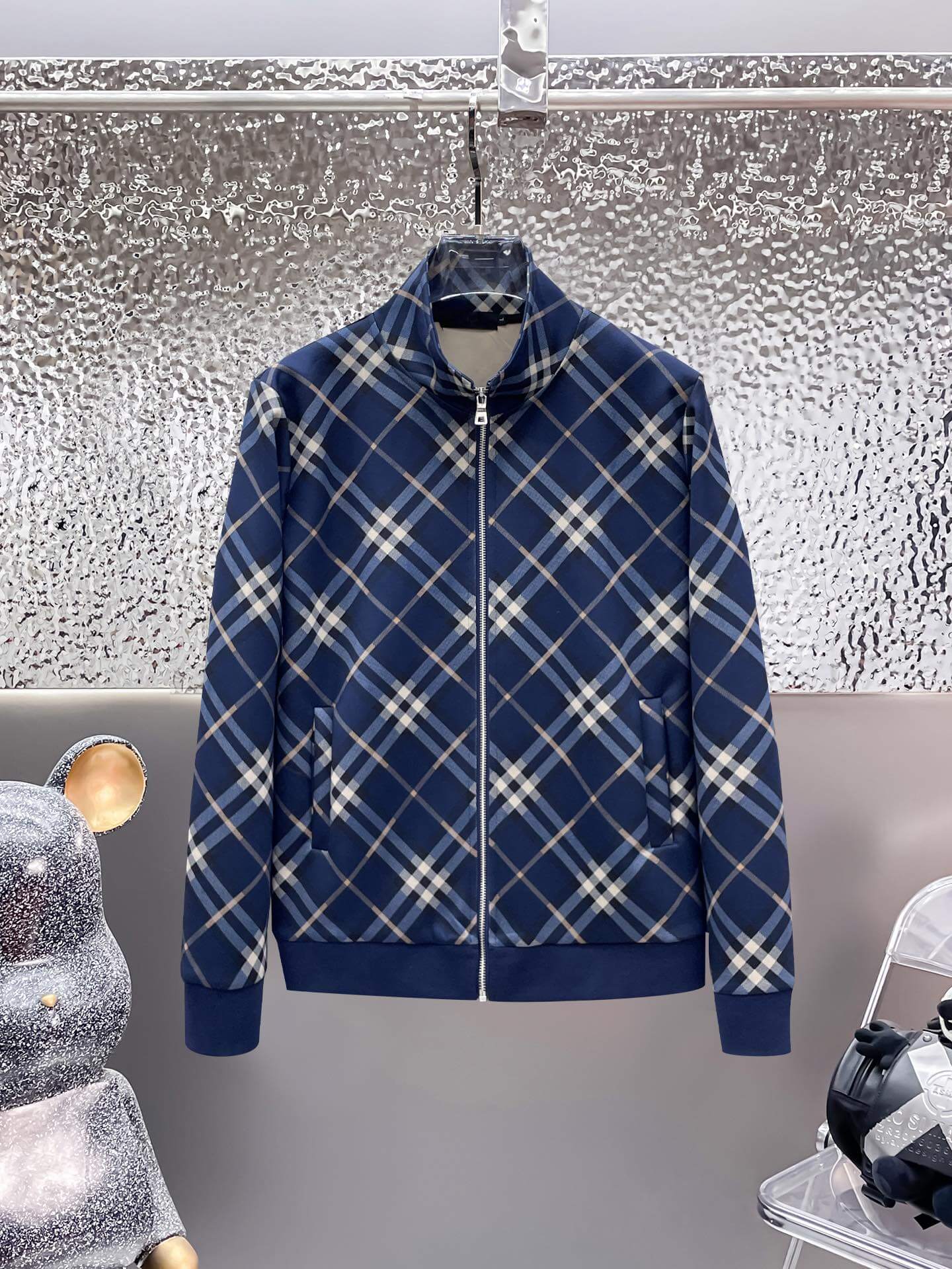 Burberry Check Technical Jersey Tracksuit Navy – Hollo Shoe