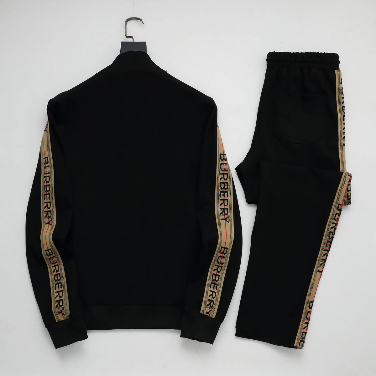 Burberry Equine Knight Design Logo Tape Tracksuit Black – HolloShoe