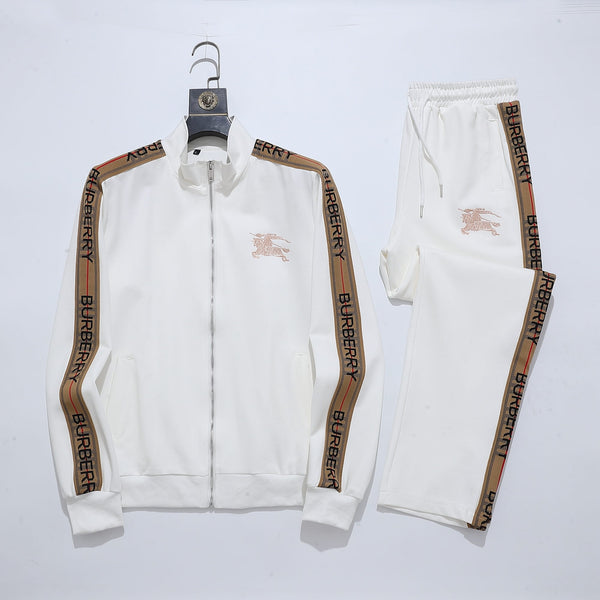 BURBERRY バーバリーチルドレン セットアップ Burberry Vintage Check Trim Tracksuit - White EKD Embroidered