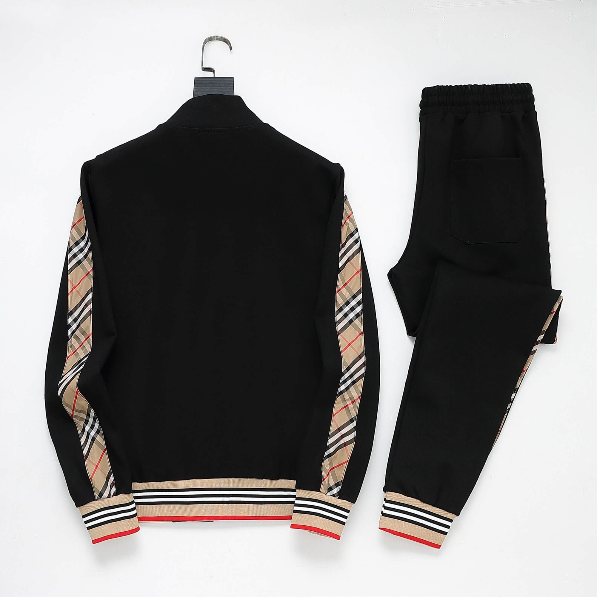 Burberry Vintage Check Tape EKD Technical Tracksuit Black – Hollo Shoe