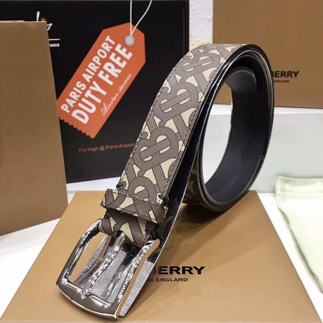 Burberry Brown TB Monogram Coated Canvas Buckle Belt – Hollo Shoe