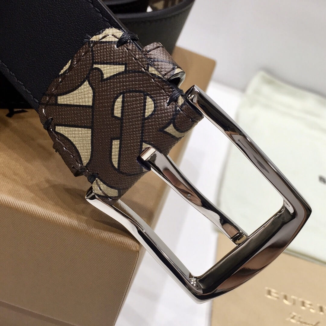 Burberry Brown TB Monogram Coated Canvas Buckle Belt – HolloShoe
