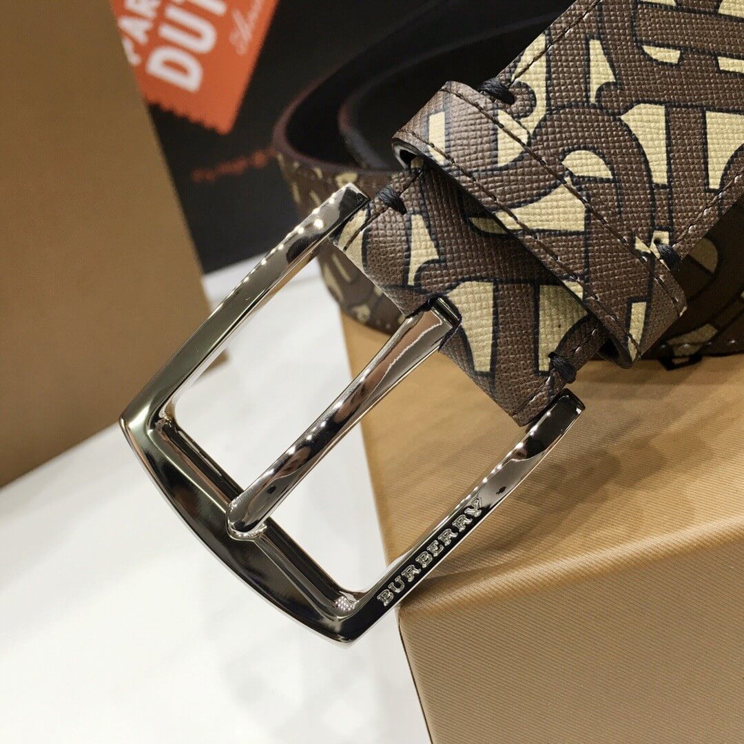 Burberry Brown TB Monogram Coated Canvas Buckle Belt – Hollo Shoe