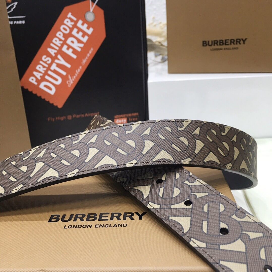 Burberry Brown TB Monogram Coated Canvas Buckle Belt – Hollo Shoe