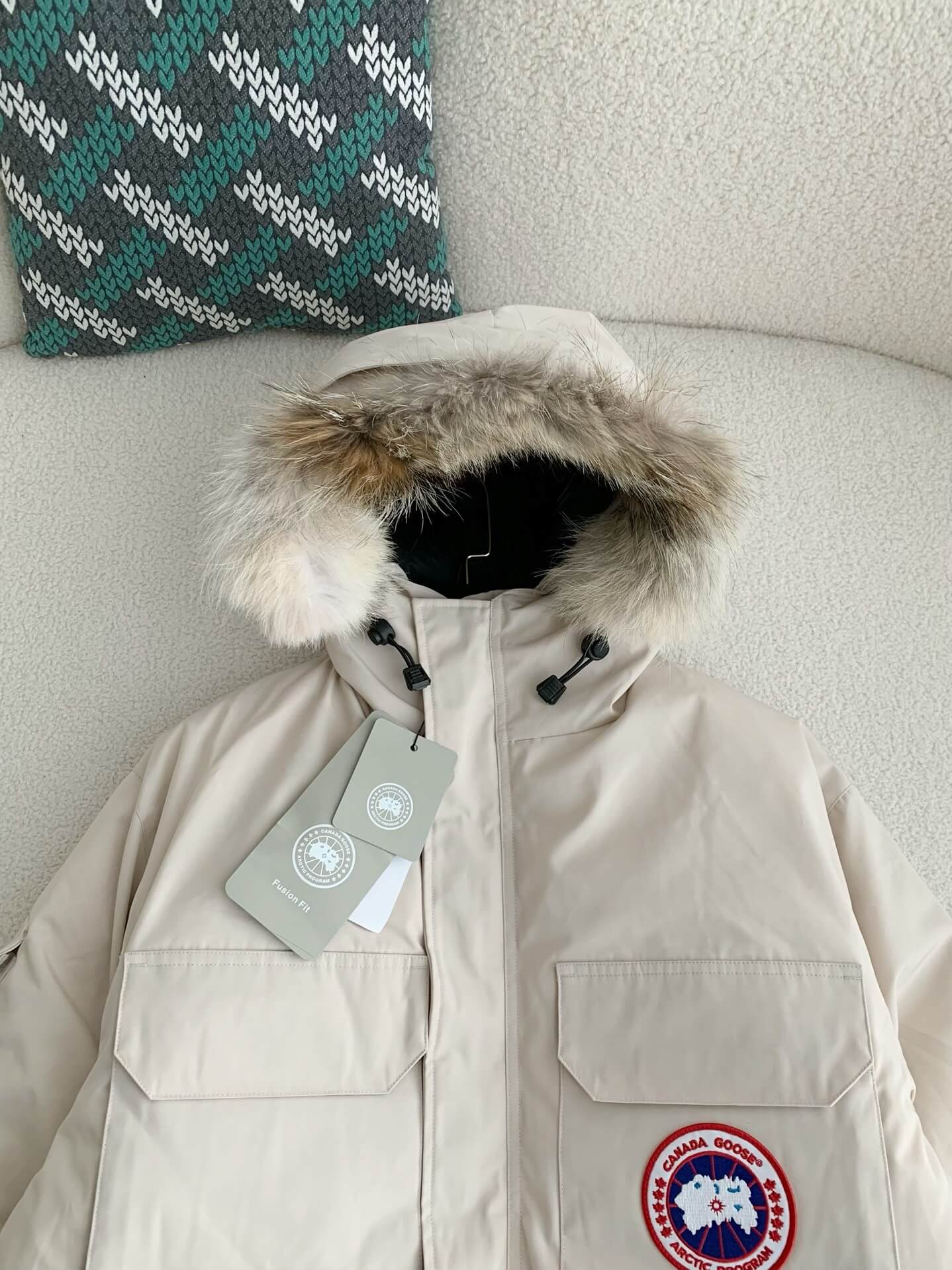 Canada Goose Expedition Parka Cream Down Jacket