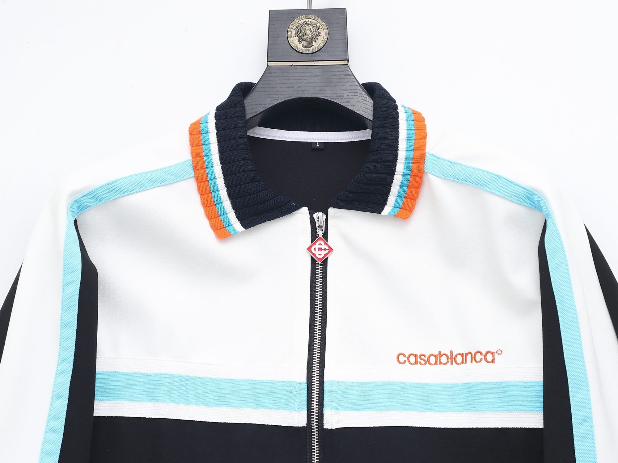 Casablanca Piqué Tracksuit Set - White & Black Tennis Knit Zip