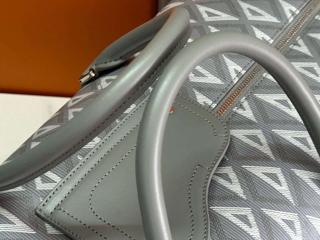 Christian Dior Men's CD Diamond Lingot 50 Bag - Dior Gray Coated Canvas Travel Duffle