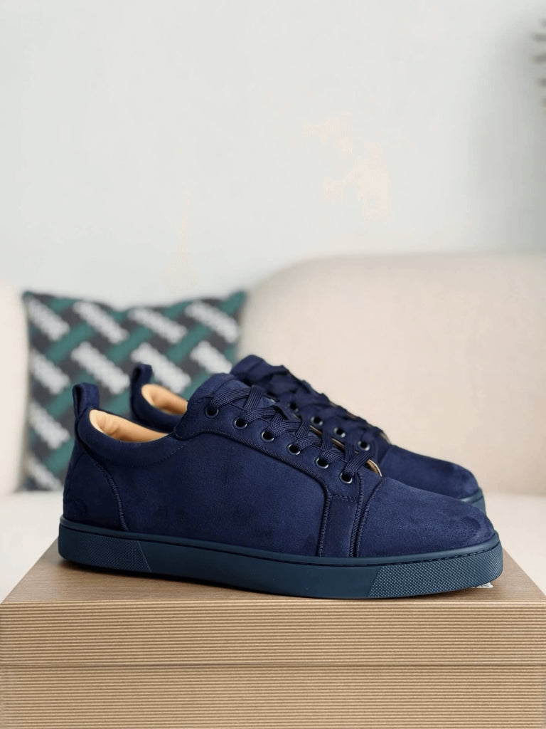 Christian Louboutin Louis Junior Sneaker – Navy Blue Suede