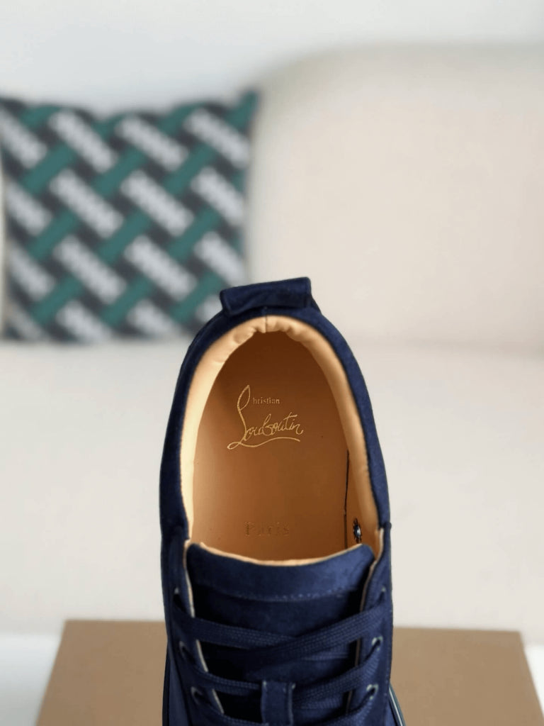 Christian Louboutin Louis Junior Sneaker – Navy Blue Suede