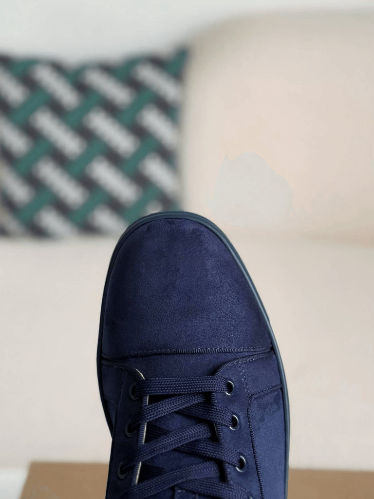 Christian Louboutin Louis Junior Sneaker – Navy Blue Suede