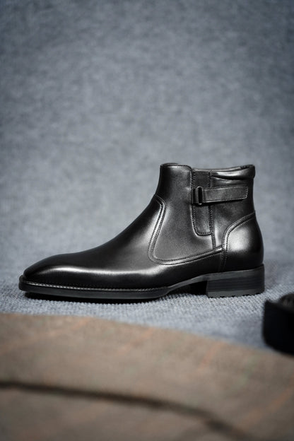 Handcrafted Formal Black Leather Boot