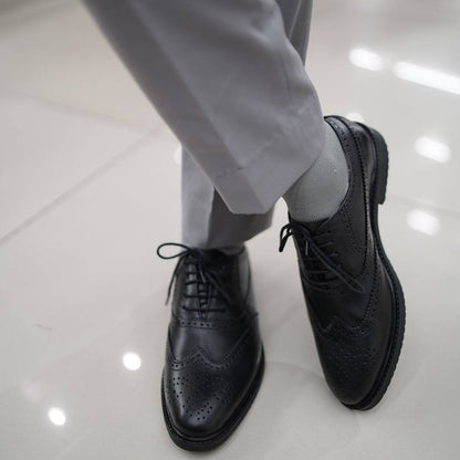 Classic Black Brogue Oxfords