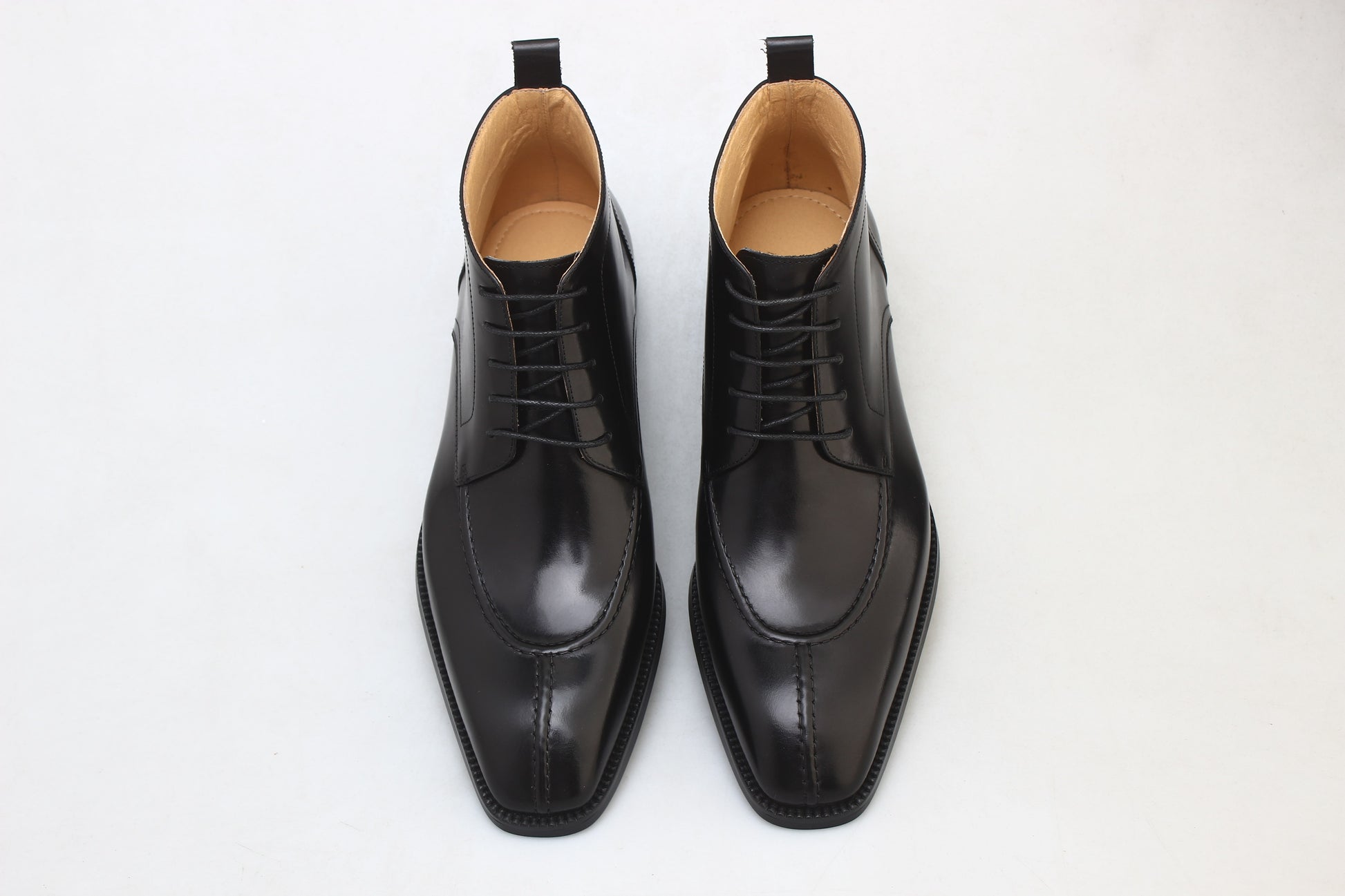 Classic Formal Black Leather Derby Boots – Hollo Shoe Classic Formal Black Leather Derby Boots – Hollo Shoe