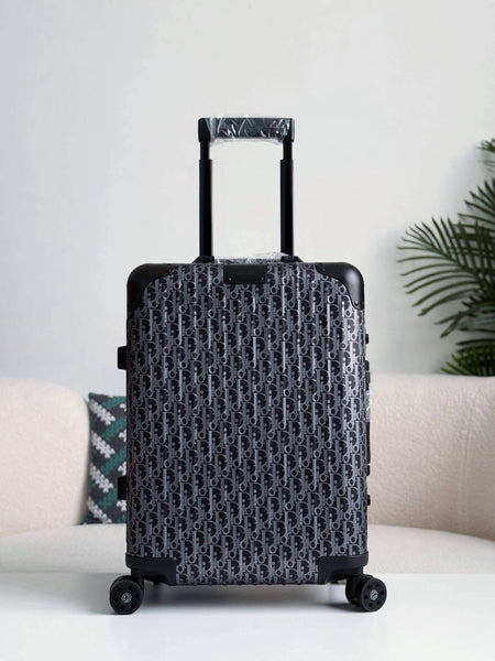 DIOR × RIMOWA キャリーオン スーツケース オブリーク 黒 DIOR AND RIMOWA Carry-On Suitcase - Black Dior Oblique Aluminum