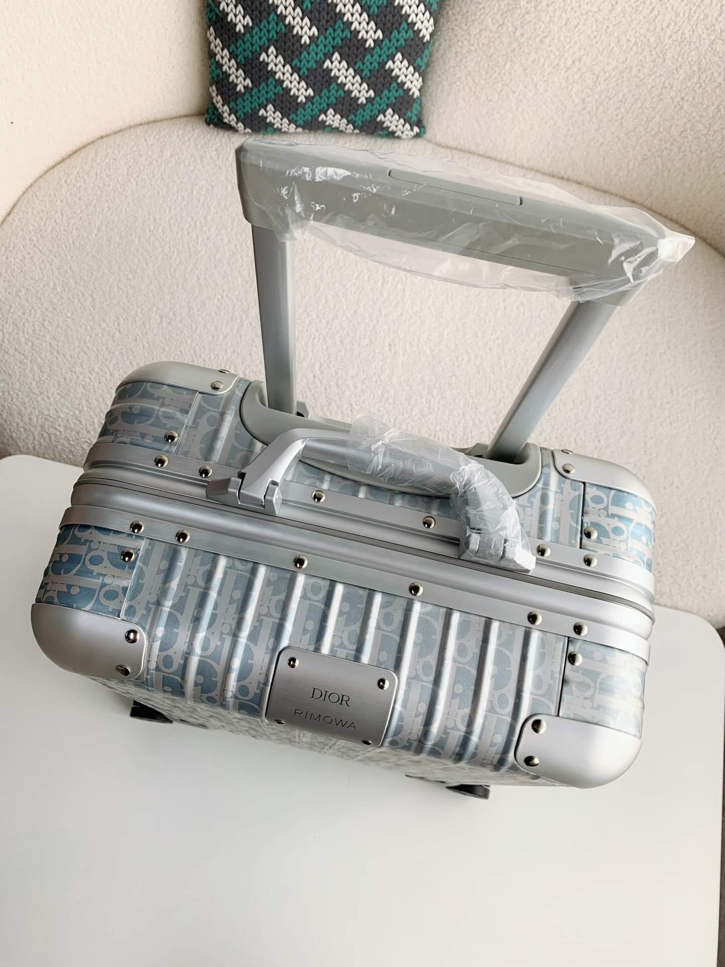 DIOR AND RIMOWA Carry-On Suitcase - Blue Dior Oblique Aluminum