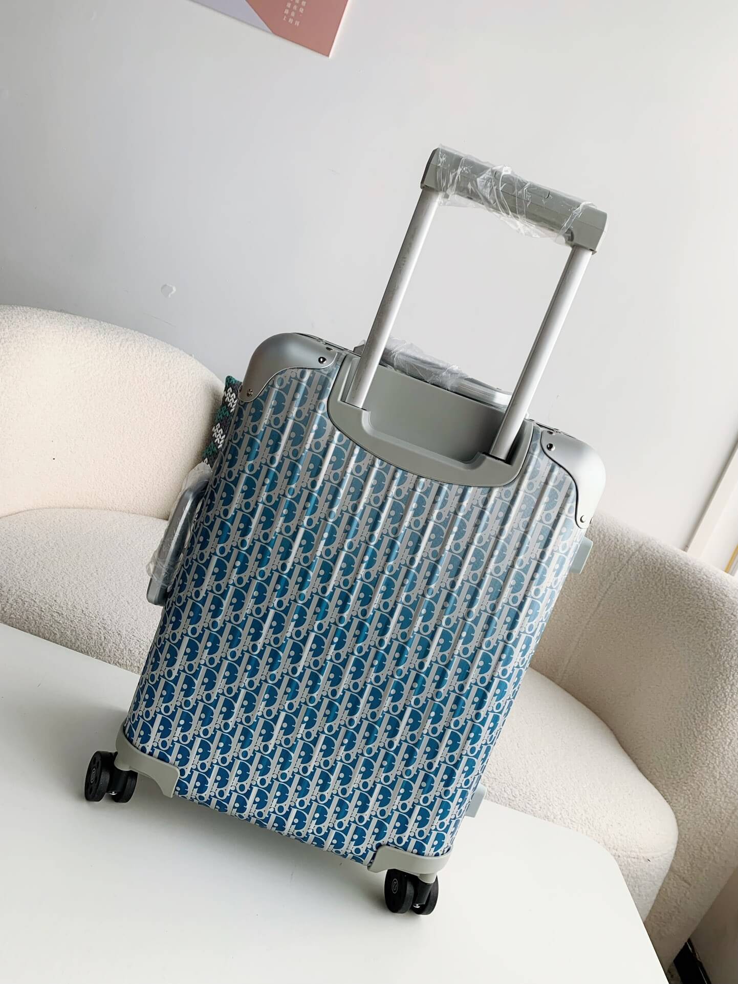 DIOR AND RIMOWA Carry-On Suitcase - Blue Dior Oblique Aluminum