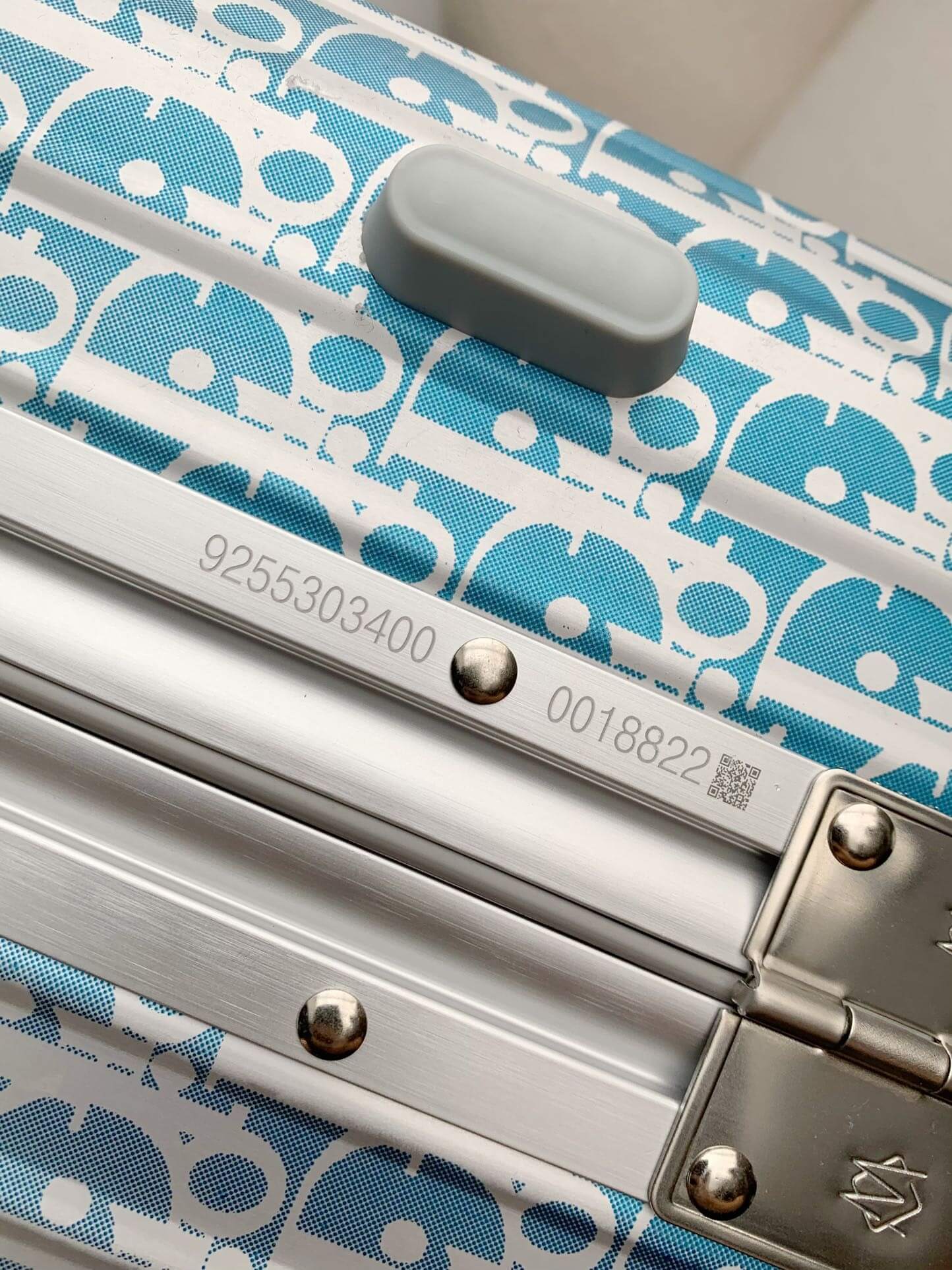 DIOR AND RIMOWA Carry-On Suitcase - Blue Dior Oblique Aluminum