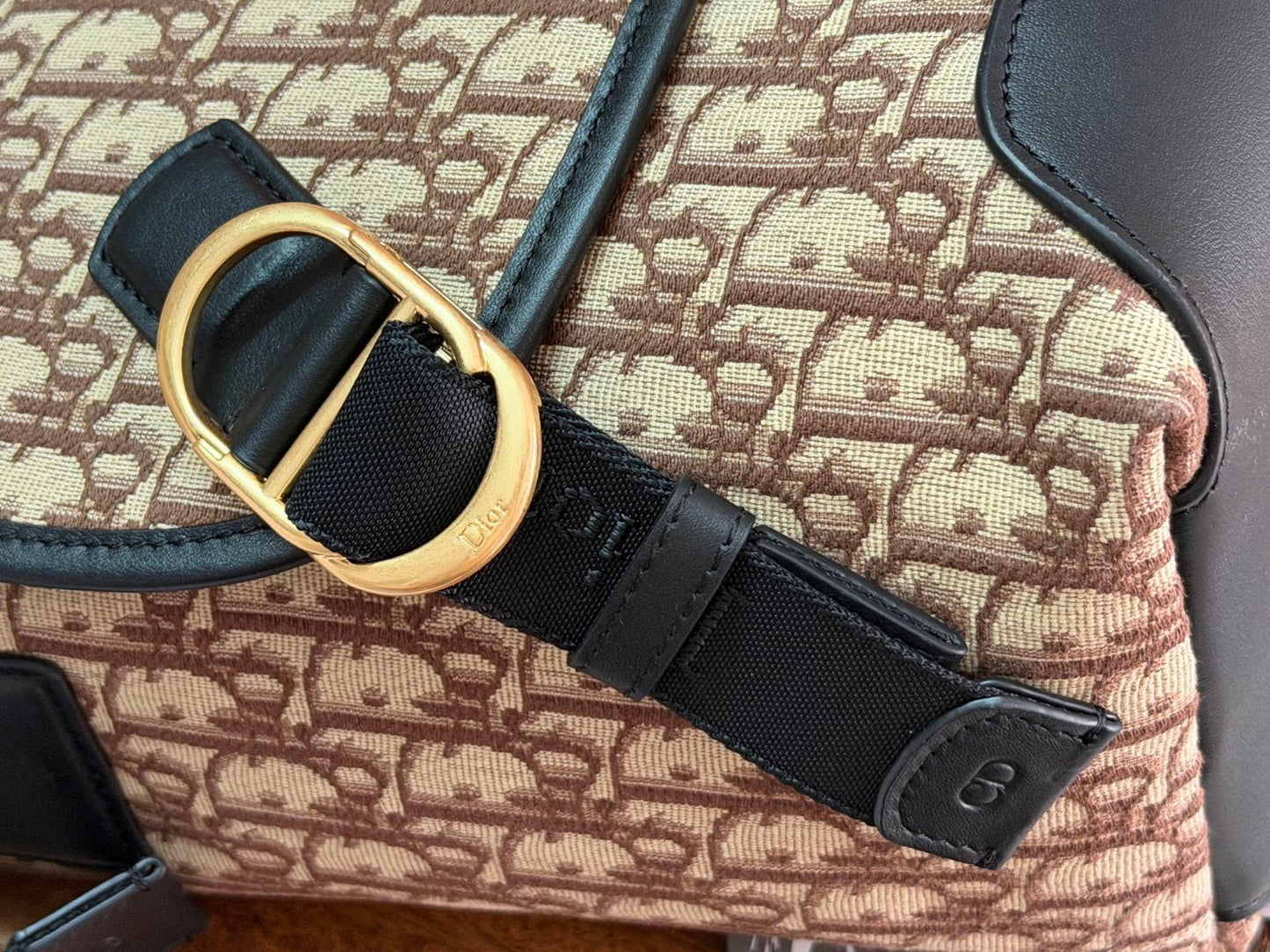 Mini Dior Jett Messenger Bag with Flap - Brown Dior Oblique Jacquard