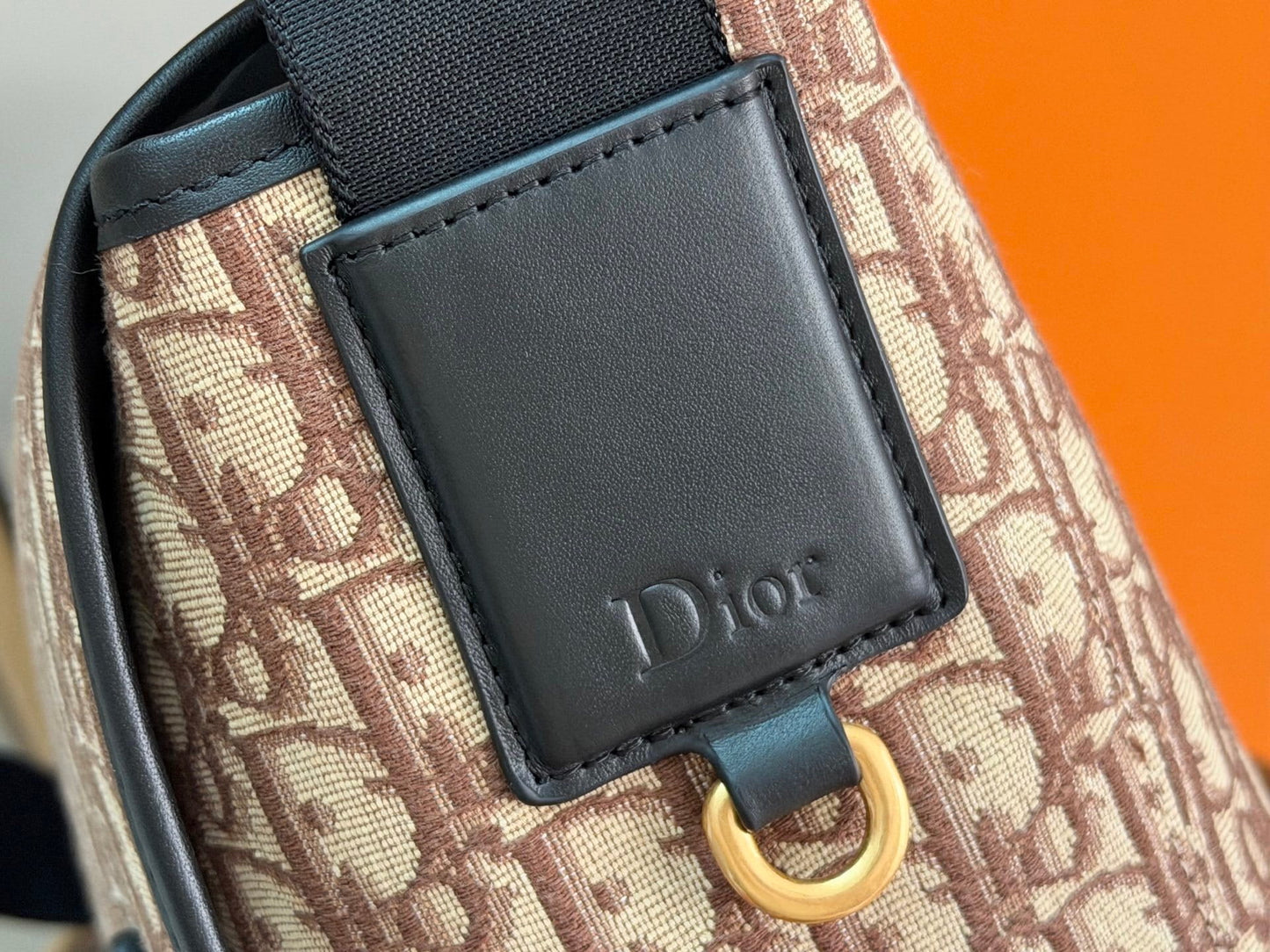 Mini Dior Jett Messenger Bag with Flap - Brown Dior Oblique Jacquard