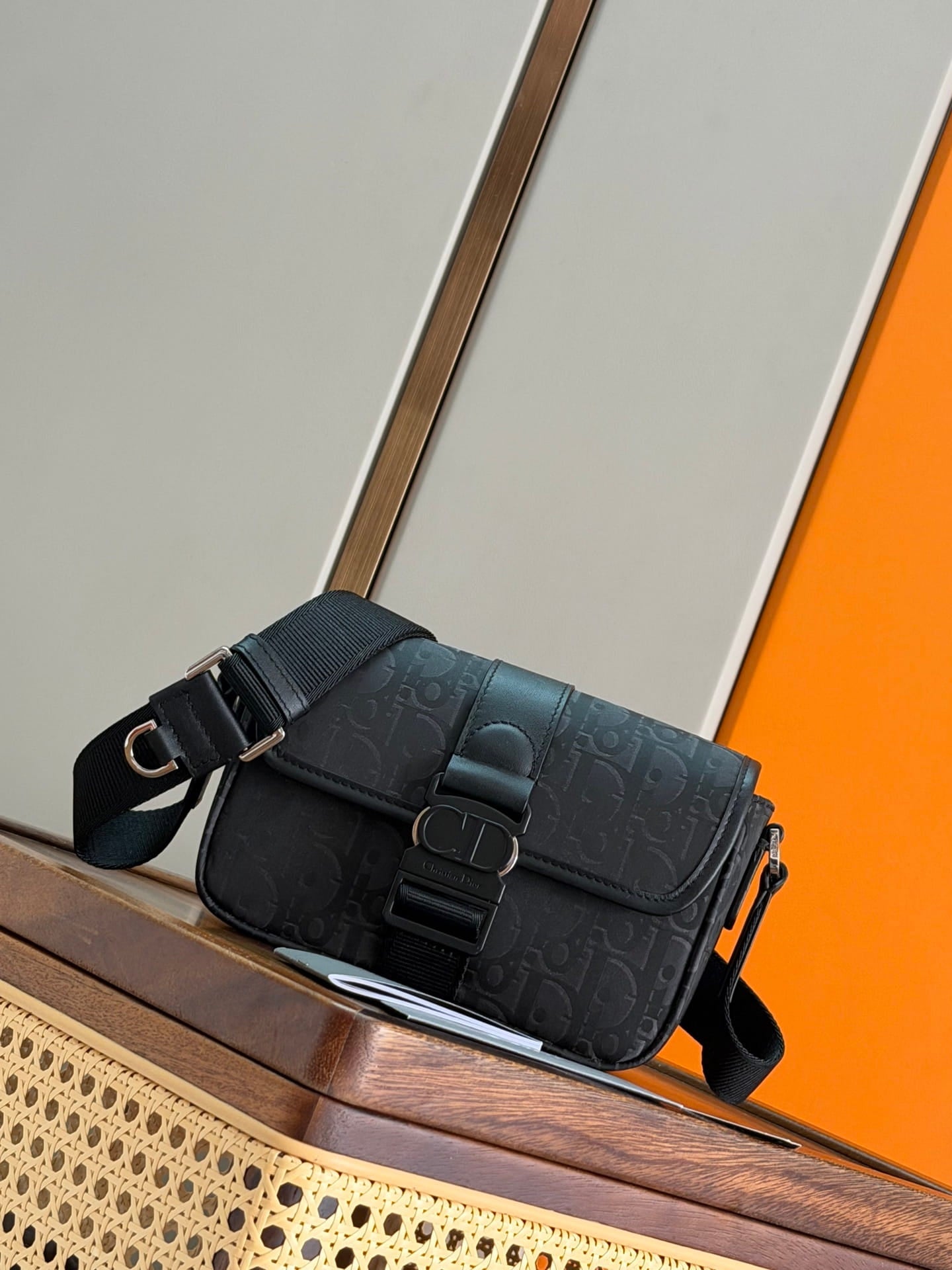 Dior Trek Messenger Bag with Flap - Black Dior Oblique Nylon