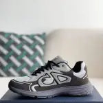 Dior B30 Countdown Sneaker – Anthracite Grey, Silver Mesh & Black