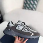 Dior B30 Countdown Sneaker – Anthracite Grey, Silver Mesh & Black