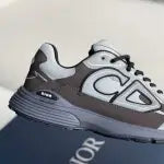 Dior B30 Countdown Sneaker – Anthracite Grey, Silver Mesh & Black