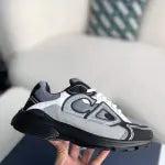 Dior B30 Countdown Sneaker – Dark Gray, White & Black Technical Mesh