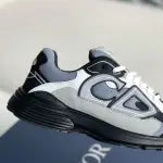 Dior B30 Countdown Sneaker – Dark Gray, White & Black Technical Mesh
