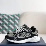 Dior B30 Countdown Sneaker – Forest Green, Black & White Technical Mesh