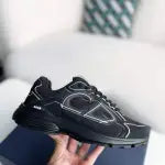 Dior B30 Countdown Sneaker – Triple Black with White Piping