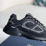 Dior B30 Countdown Sneaker – Triple Black with White Piping