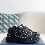 Dior B30 Countdown Sneaker – Triple Black with White Piping
