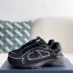 Dior B30 Countdown Sneaker – Triple Black with White Piping
