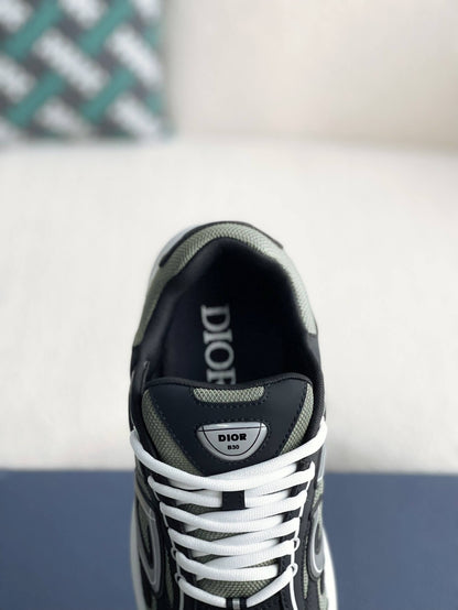 Dior B30 Deep Green Black Sneakers