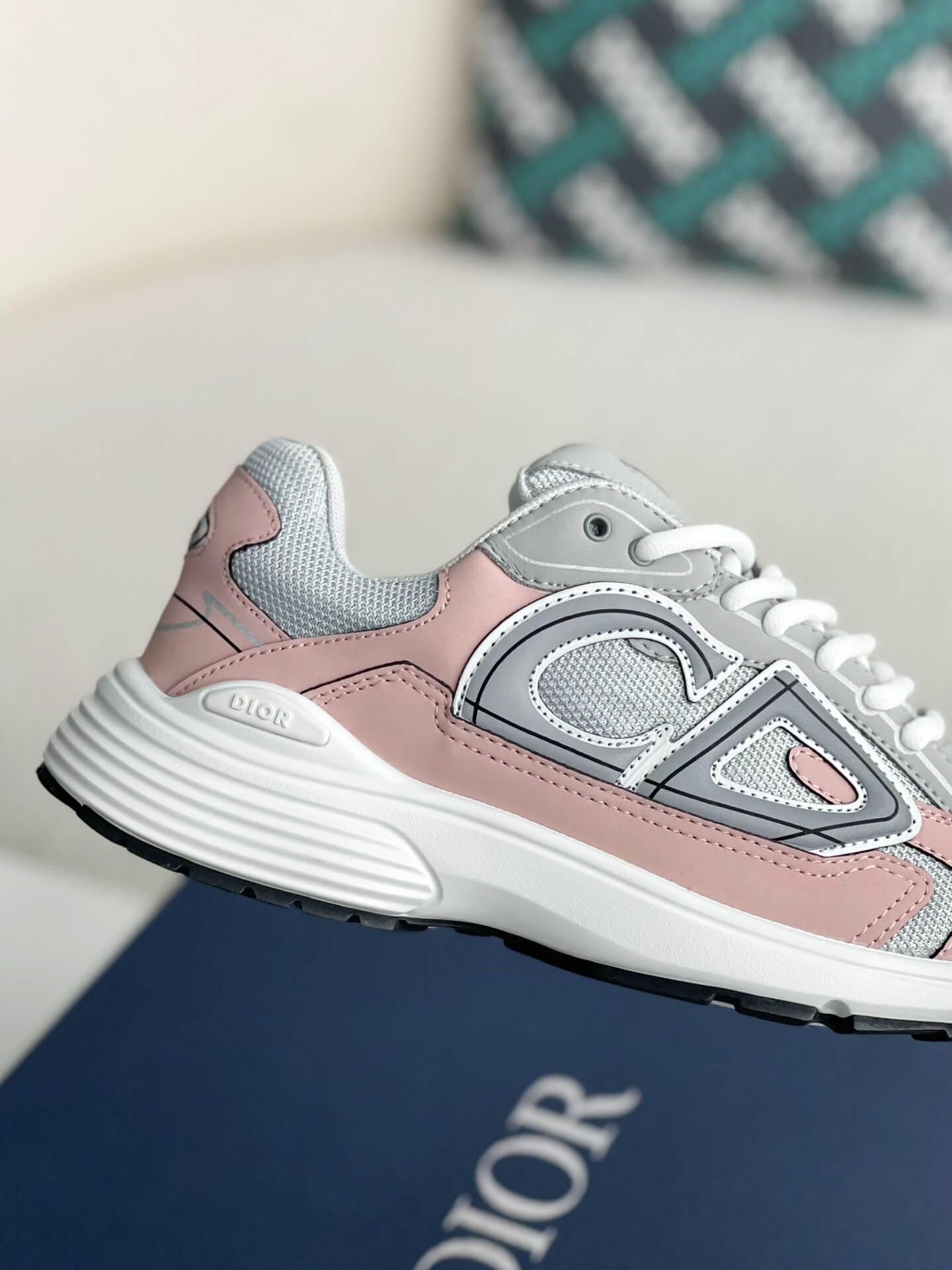 Dior B30 Grey Light Pink Sneakers