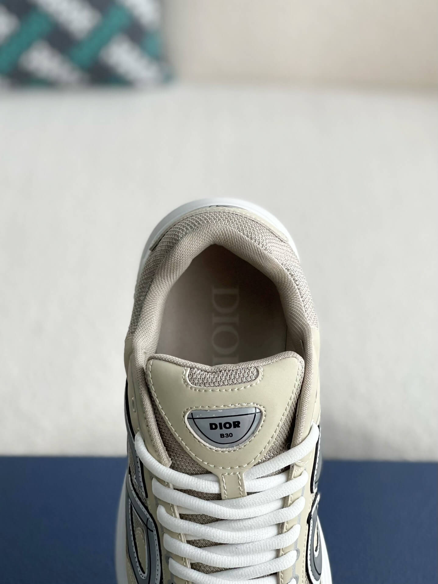 Dior B30 Low-Top Sneaker Cream Beige Technical Mesh and Smooth