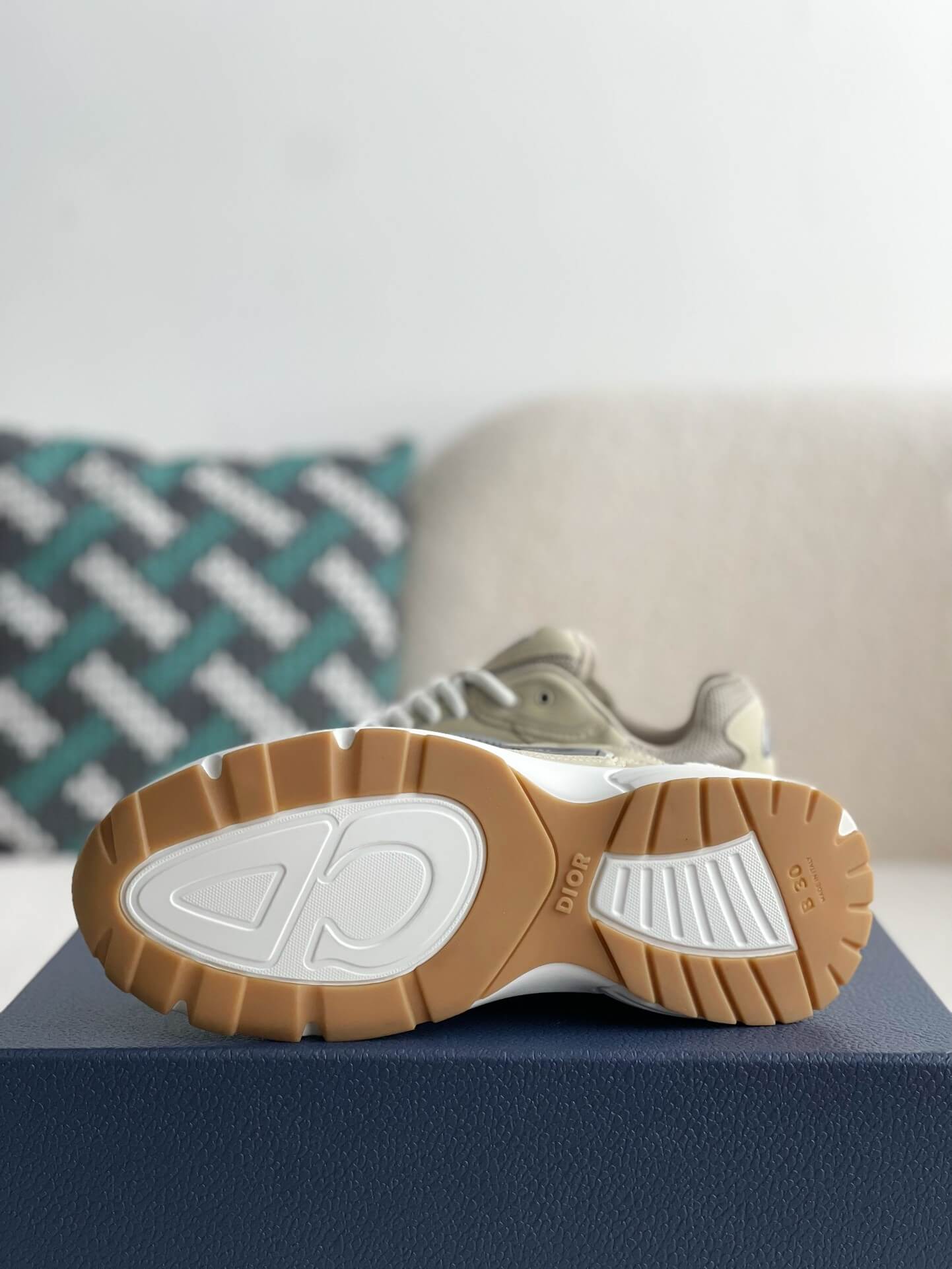 Dior B30 Low-Top Sneaker Cream Beige Technical Mesh and Smooth