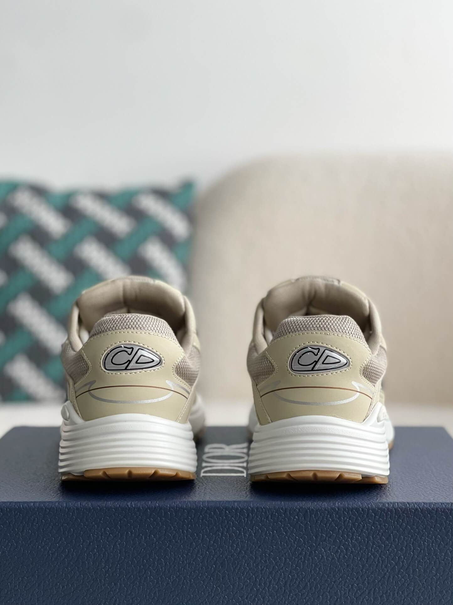 Dior B30 Low-Top Sneaker Cream Beige Technical Mesh and Smooth