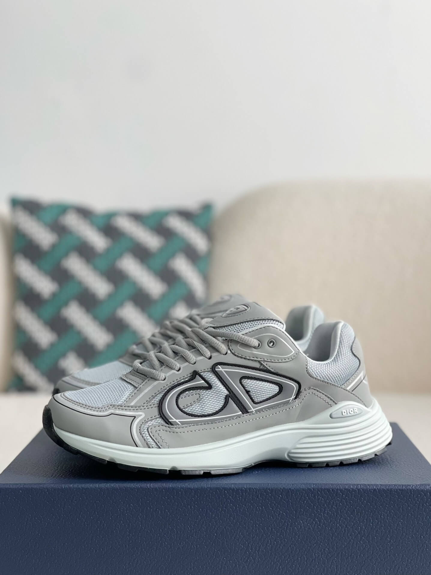 Dior B30 Sneaker Gray Mesh and Technical Fabric Trainer