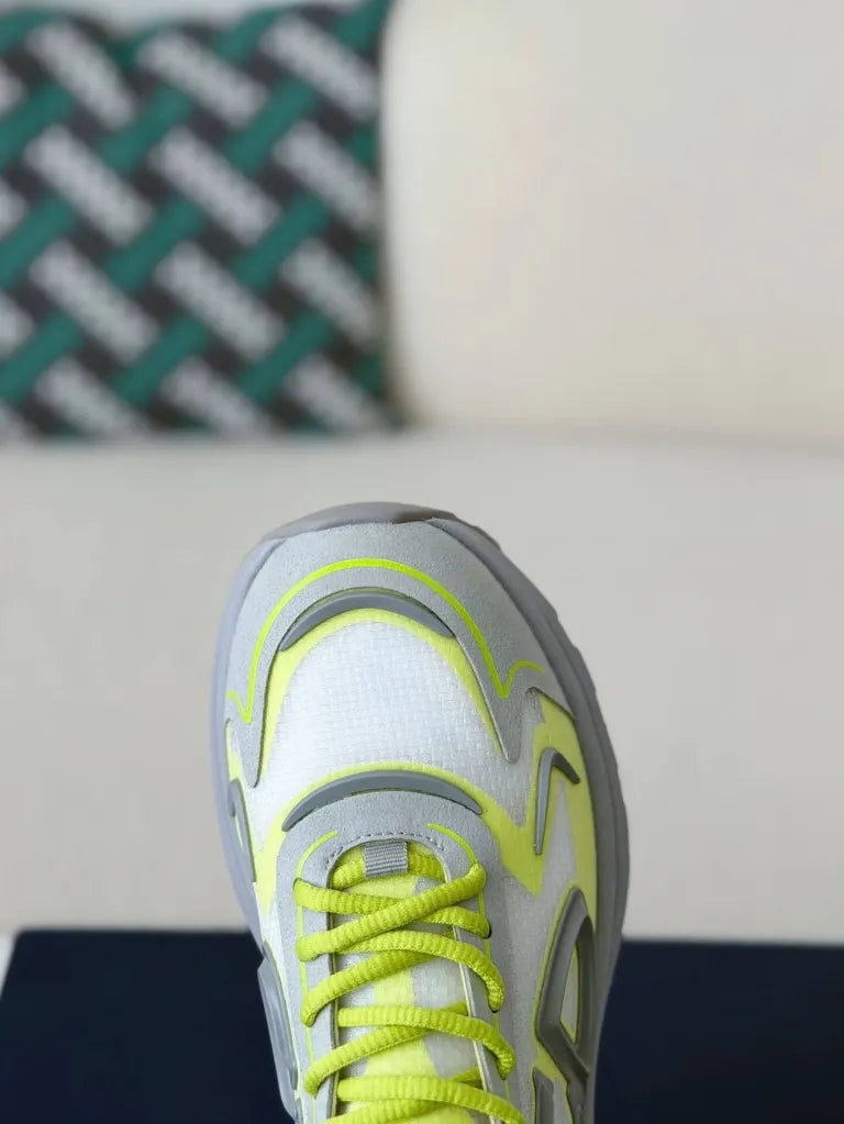 Dior B30 Sneaker – Grey & Neon Yellow