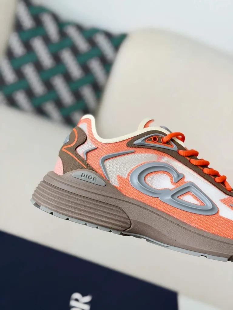 Dior B30 Sneaker – Orange, Brown & White