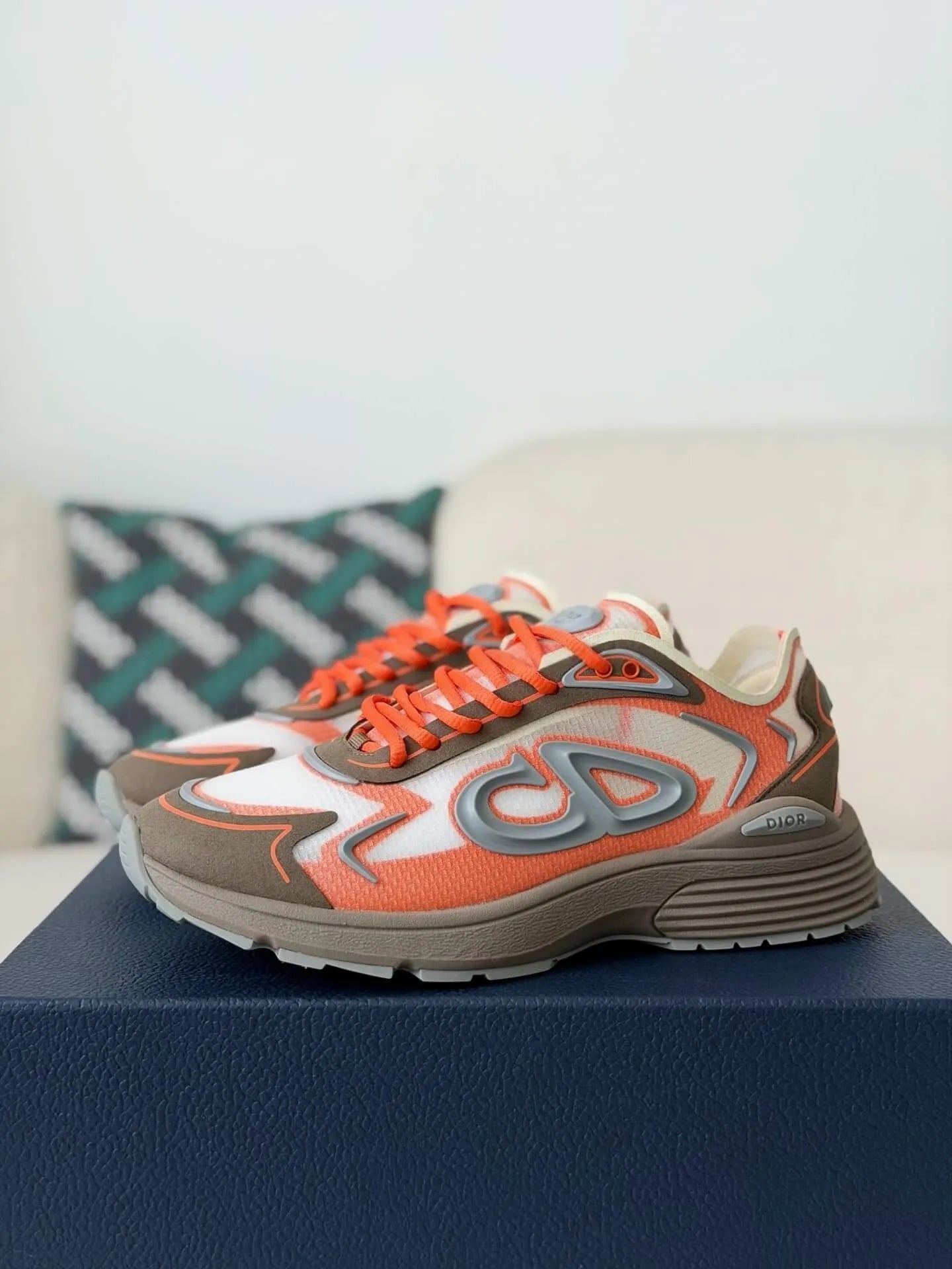 Dior B30 Sneaker – Orange, Brown & White